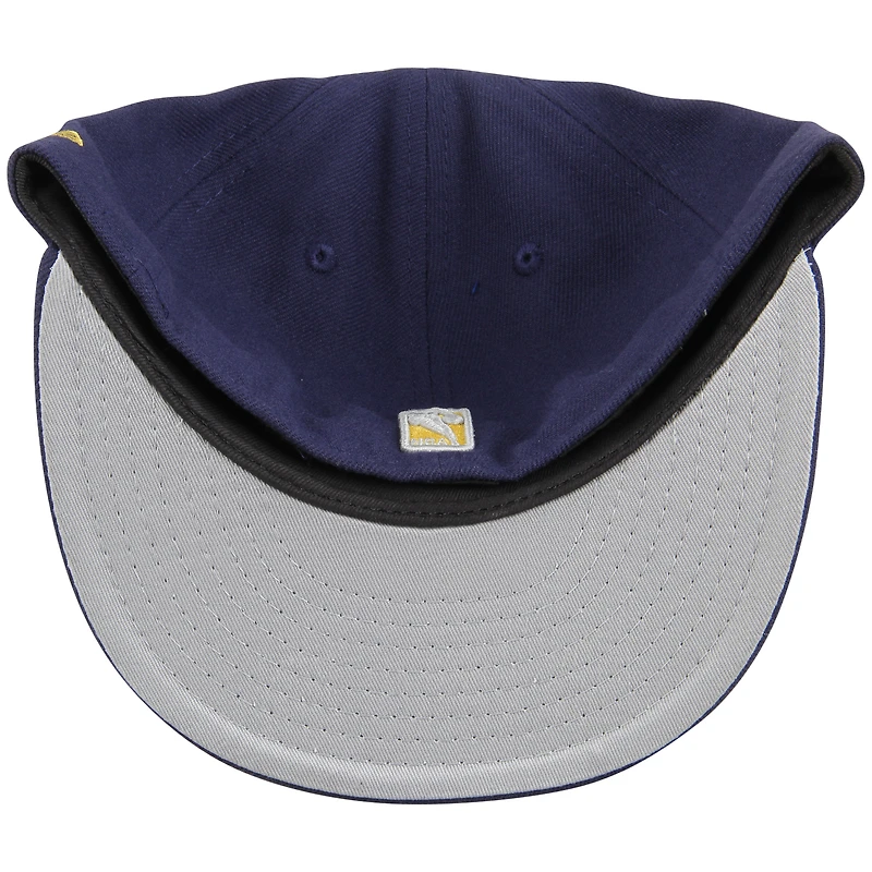 Men's New Era Navy Indiana Pacers Official Team Color 59FIFTY Fitted Hat