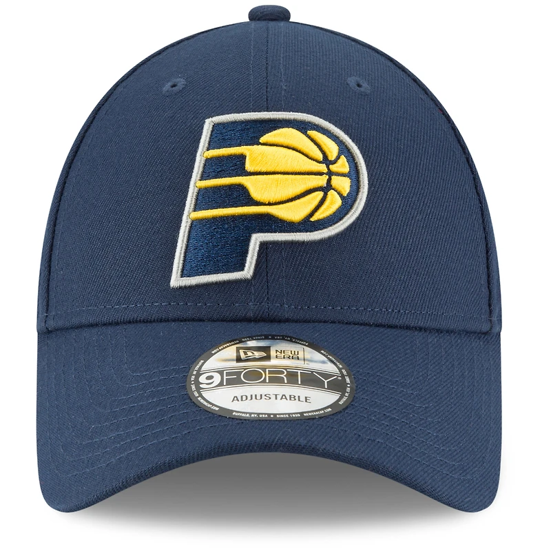 Casquette réglable New Era Indiana Pacers pour homme, couleur officielle de l'équipe The League 9FORTY, bleu marine