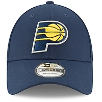 Casquette réglable New Era Indiana Pacers pour homme, couleur officielle de l'équipe The League 9FORTY, bleu marine