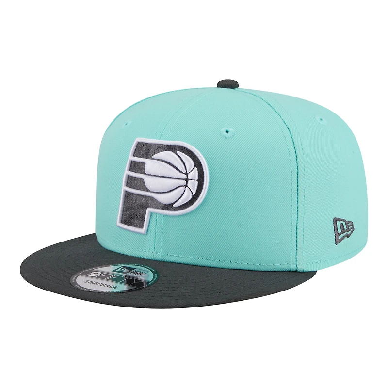 Men's New Era Turquoise/Charcoal Indiana Pacers Color Pack Two-Tone 9FIFTY Snapback Hat