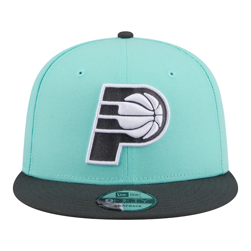 Men's New Era Turquoise/Charcoal Indiana Pacers Color Pack Two-Tone 9FIFTY Snapback Hat