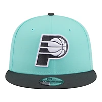 Men's New Era Turquoise/Charcoal Indiana Pacers Color Pack Two-Tone 9FIFTY Snapback Hat