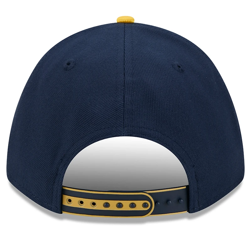 Casquette ajustable New Era blanche/bleu marine Indiana Pacers 2025 NBA Tip Off M-Crown A-Frame 9FORTY pour homme