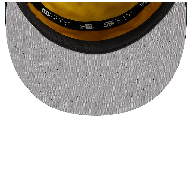 Casquette ajustée 59FIFTY blanche/bleu marine pour homme New Era Indiana Pacers 2025 NBA Tip Off Split Panel