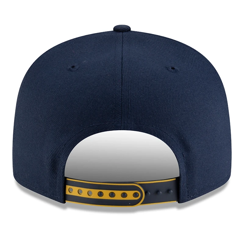 Men's New Era White/Navy Indiana Pacers 2025 NBA Tip Off Split Panel 9FIFTY Snapback Hat