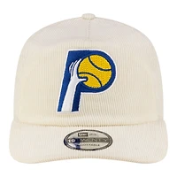 Men's New Era  White Indiana Pacers 19TWENTY 80s Chrome Corduroy Adjustable Hat