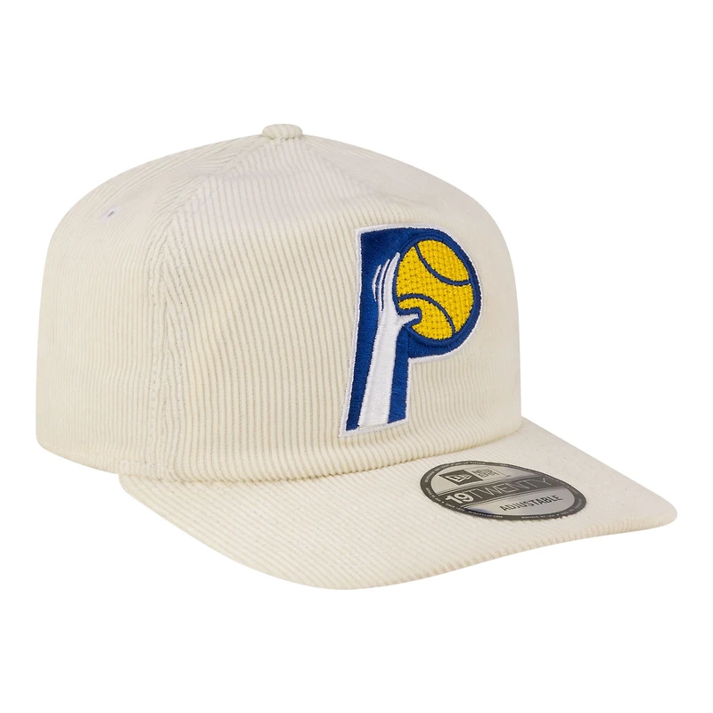 Men's New Era  White Indiana Pacers 19TWENTY 80s Chrome Corduroy Adjustable Hat