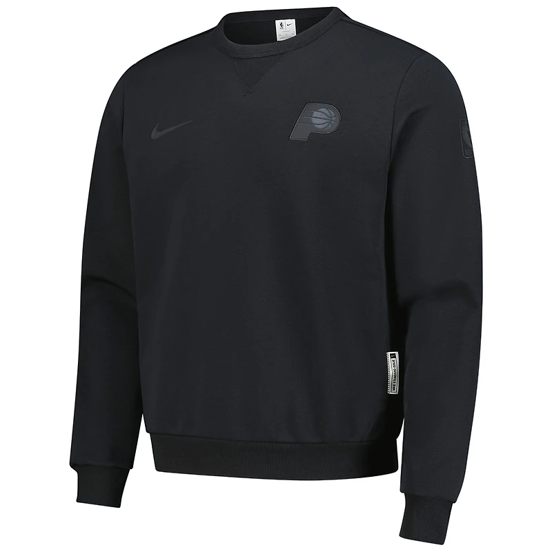 Sweat-shirt Nike noir authentique Indiana Pacers Standard Issue Travel Dri-FIT pour homme
