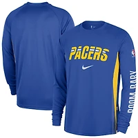 Men's Nike  Blue Indiana Pacers 2025/26 City Edition Authentic Pregame Dri-FIT Long Sleeve Shooting T-Shirt