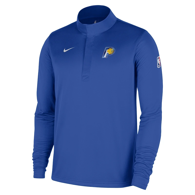 Men's Nike  Blue Indiana Pacers 2025/26 City Edition Remix Authentic Coaches Dri-FIT Half-Zip Top