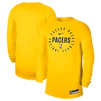 Men's Nike Gold Indiana Pacers 2024/25 Legend On-Court Practice Long Sleeve T-Shirt