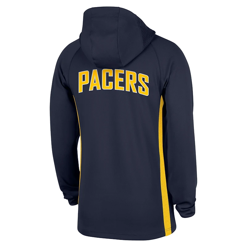 Veste à capuche Nike bleu marine Indiana Pacers Authentic On Court Zone Quarter-Zip Dri-FIT pour homme