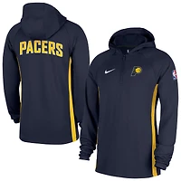 Veste à capuche Nike bleu marine Indiana Pacers Authentic On Court Zone Quarter-Zip Dri-FIT pour homme