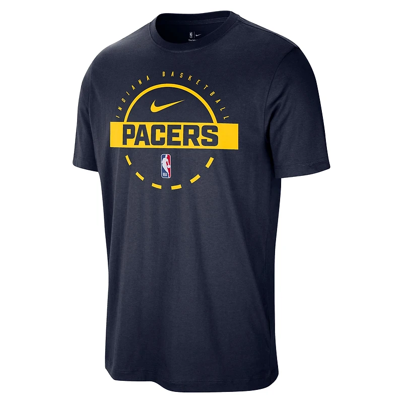 T-shirt d'entraînement Nike bleu marine authentique des Indiana Pacers pour homme