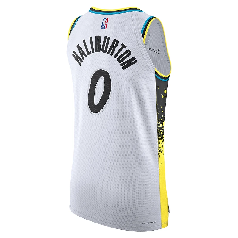 Men's Nike Tyrese Haliburton White Indiana Pacers 2024/25 Authentic Player Jersey - City Edition