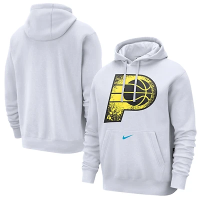 Men's Nike White Indiana Pacers 2024/25 City Edition Essential Club Pullover Hoodie