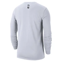 Men's Nike White Indiana Pacers 2024/25 City Edition Essential Logo Long Sleeve T-Shirt