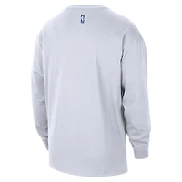 T-shirt à manches longues Nike blanc Indiana Pacers 2025/26 City Edition Remix Essential Logo pour homme