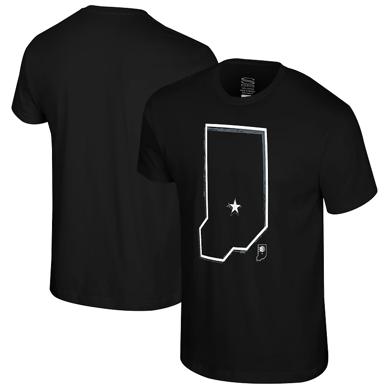 T-shirt noir Stadium Essentials pour homme, motif mono-élément des Indiana Pacers