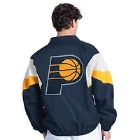 Men's Starter Navy Indiana Pacers Yard Line Full-Zip Jacket