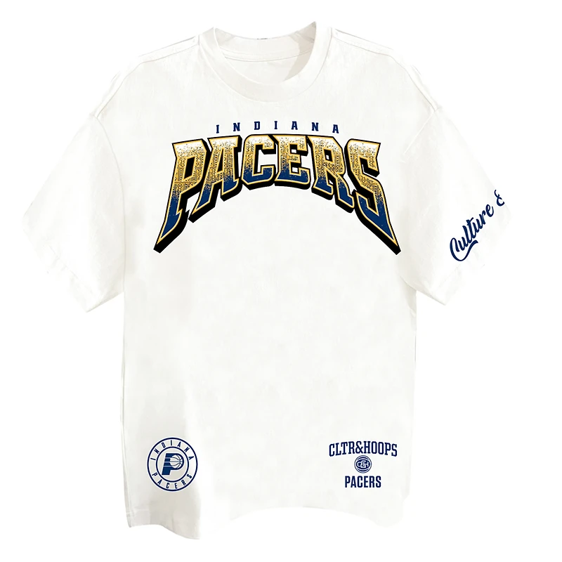 T-shirt premium blanc pour homme, collection Drip & Dime, motif Two Hype des Indiana Pacers