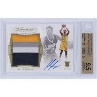 Myles Turner Indiana Pacers Autographed 2015-16 Panini Flawless Quad-Color RPA #SR-MT #12/25 BGS Authenticated 9.5/10 Rookie Card - 9.5,9,9.5,9.5 Subgrades