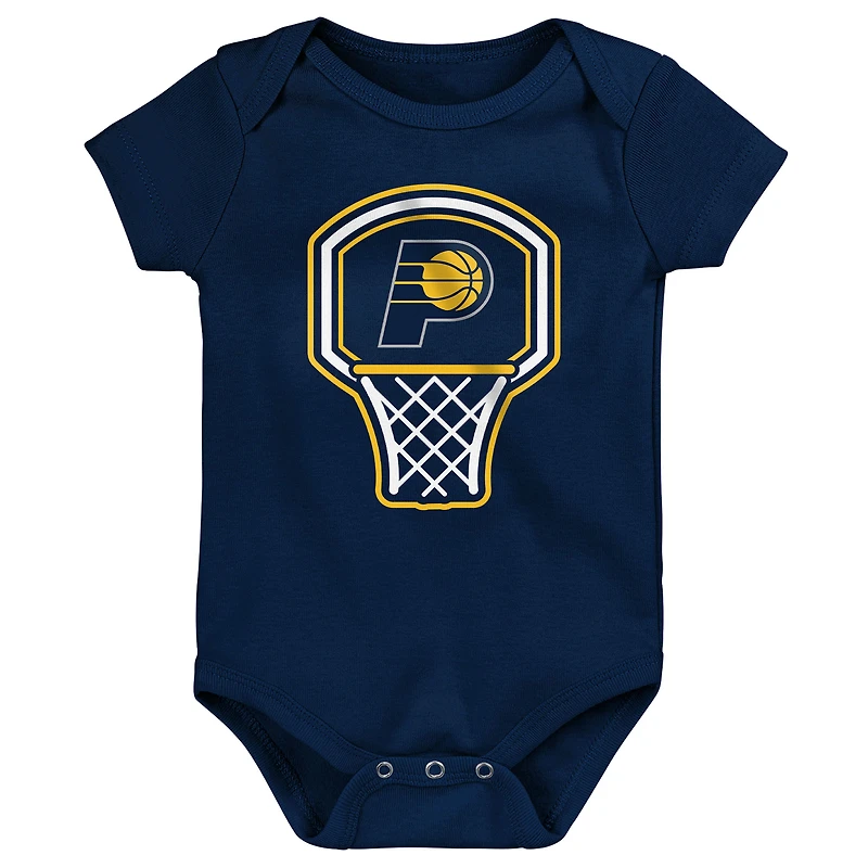 Newborn Outerstuff Indiana Pacers Three-Pack Littlest Player Bodysuit Set