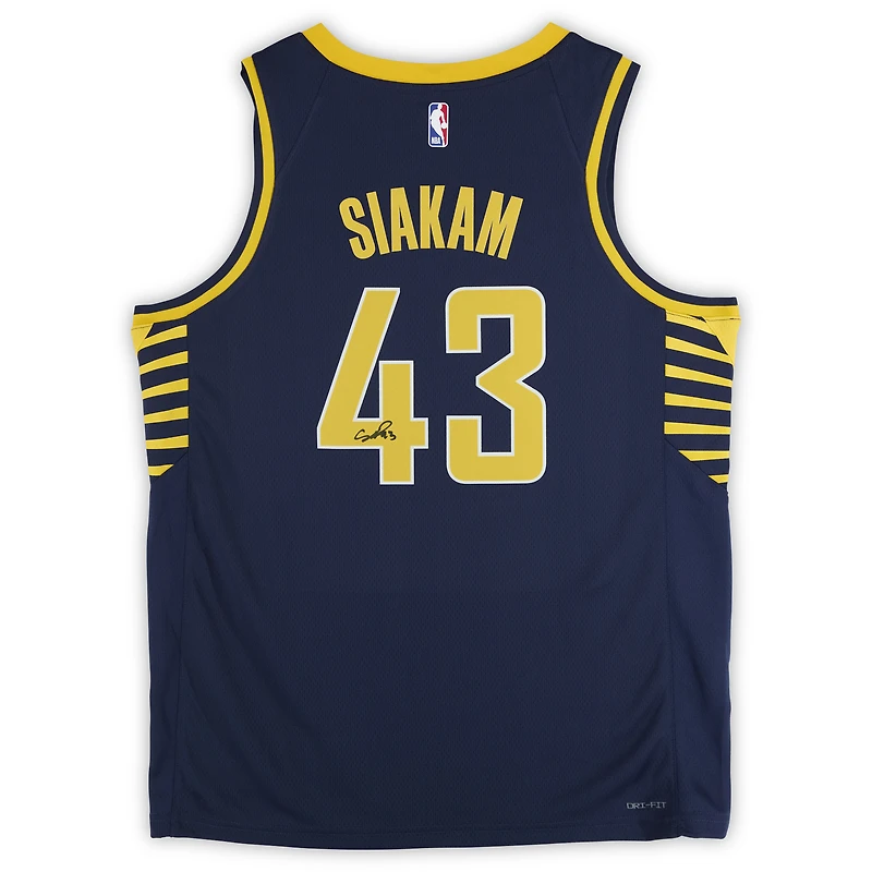 Pascal Siakam Indiana Pacers Autographed Nike Navy Icon Swingman Jersey  