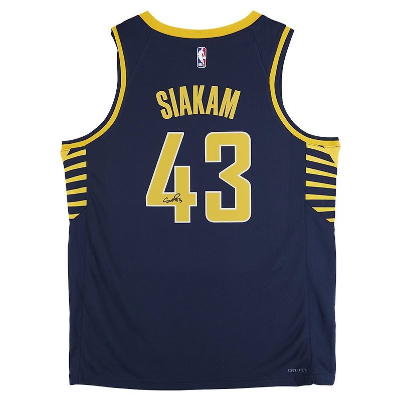 Pascal Siakam Indiana Pacers Autographed Nike Navy Icon Swingman Jersey  