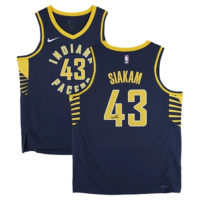 Pascal Siakam Indiana Pacers Autographed Nike Navy Icon Swingman Jersey  