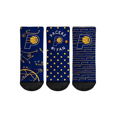 Chaussettes Rock Em pour tout-petit Indiana Pacers #1 Fan Lot de 3 paires de chaussettes