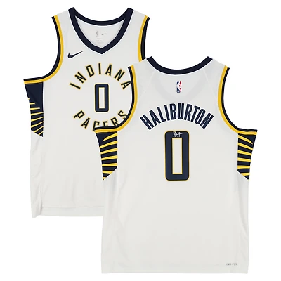 Tyrese Haliburton Indiana Pacers Autographed White Nike Association Edition Swingman Jersey  