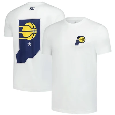Unisex FISLL  White Indiana Pacers Burst Logo T-Shirt