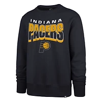 Unisex '47  Navy Indiana Pacers Brush By Headline Crewneck Sweatshirt