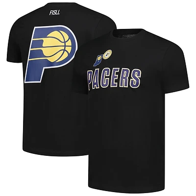 T-shirt unisexe FISLL noir avec logo surdimensionné des Indiana Pacers