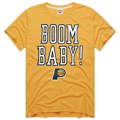Unisex Homage  Gold Indiana Pacers Boom Baby Tri-Blend T-Shirt