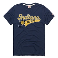 Unisex Homage  Navy Indiana Pacers Script Tri-Blend T-Shirt