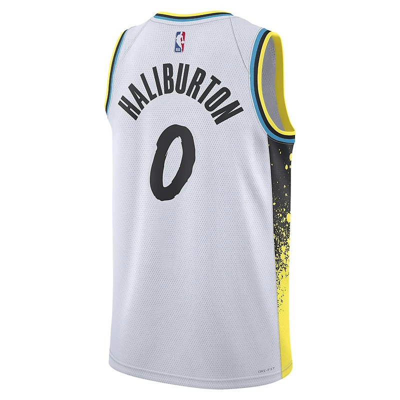Unisex Nike Tyrese Haliburton White Indiana Pacers 2024/25 Swingman Player Jersey - City Edition