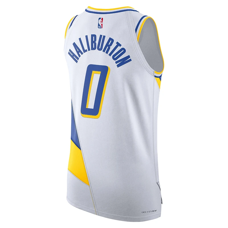 Unisex Nike Tyrese Haliburton White Indiana Pacers 2025/26 Authentic Jersey - City Edition