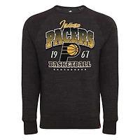 Unisex Sportiqe Black Indiana Pacers Harmon Super Soft Tri-Blend Raglan Pullover Sweatshirt