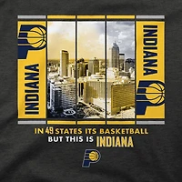 Unisex Stadium Essentials Charcoal Indiana Pacers Skyline Boxout T-Shirt