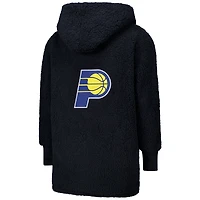 Sweat à capuche ouvert surdimensionné noir des Indiana Pacers par Jill Martin, le meilleur transat du monde