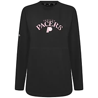 Women's Levelwear  Black Indiana Pacers Mother's Day Beaudry Arched Pullover Sweatshirt