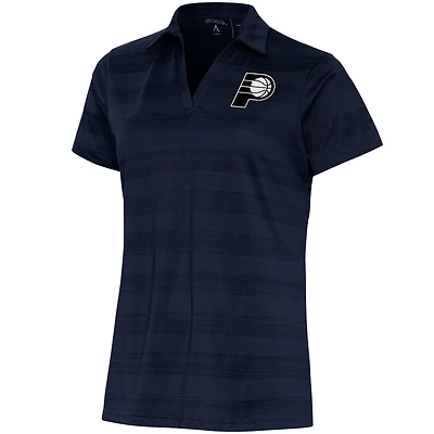 Women's Antigua  Navy Indiana Pacers Brushed Metallic Compass Polo