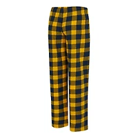 Women's Concepts Sport Navy/Gold Indiana Pacers Avondale T-Shirt & Pants Flannel PJ Set