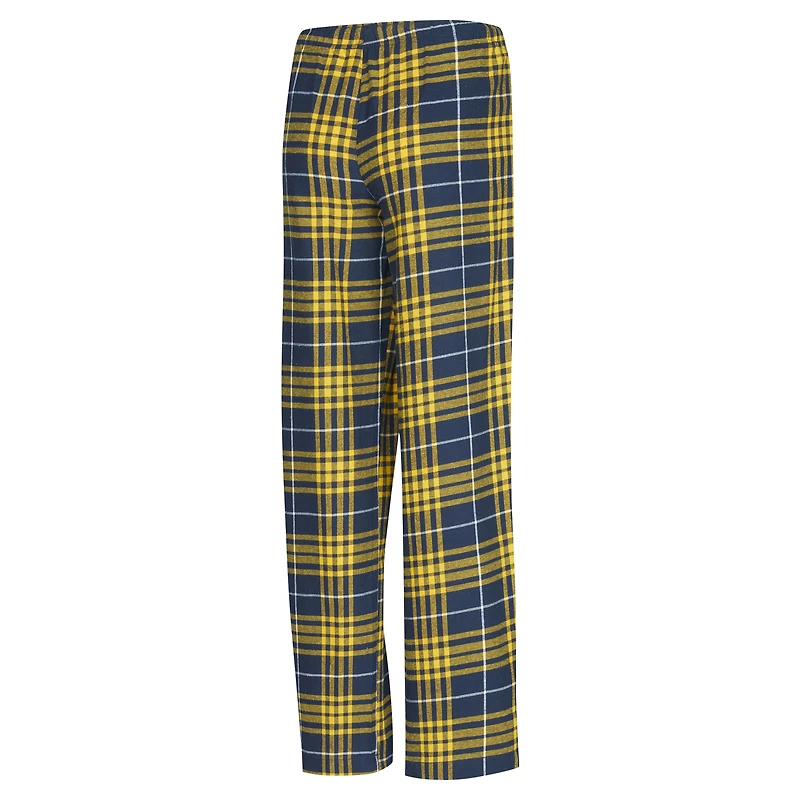 Ensemble de nuit Concepts Sport bleu marine/doré pour femme, haut et pantalon en flanelle Vector des Indiana Pacers