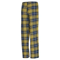 Ensemble de nuit Concepts Sport bleu marine/doré pour femme, haut et pantalon en flanelle Vector des Indiana Pacers