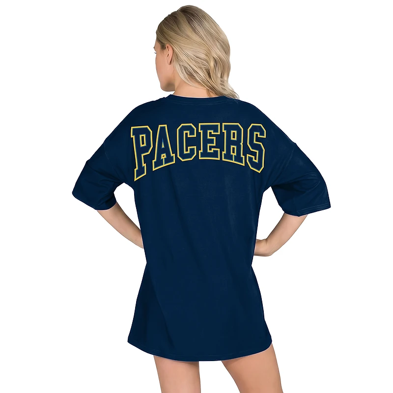 Women's Concepts Sport Navy Indiana Pacers Mosaic Knit Nightdress
