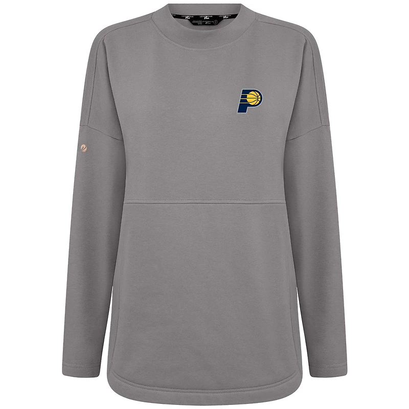 Women's Levelwear Gray Indiana Pacers Beaudry Pullover Sweatshirt