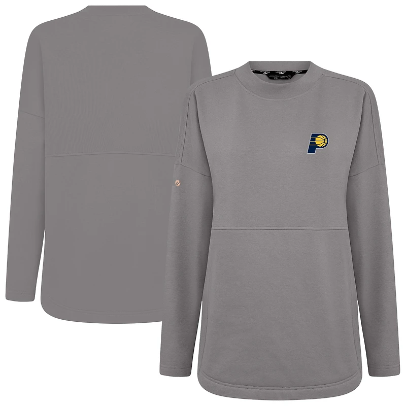 Women's Levelwear Gray Indiana Pacers Beaudry Pullover Sweatshirt